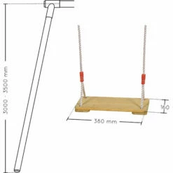 SOULET Balançoire Bois Réglable 3,00m à 3,50m