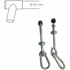 Lot De 2 Crochets Mousqueton En Acier Pour Portique - Soulet