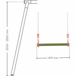 Trapèze En Métal (agrès) Pour Portique En Bois 40 Cm - Soulet