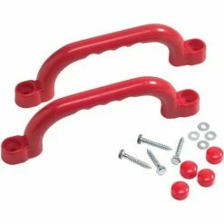 SOULET Jeu De Poignées En Plastique Rouge - Pour Aire De Jeux Et Cadres D'Escalade – 250 X 75 Mm