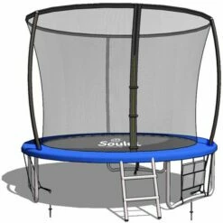 SOULET Trampoline Extérieur 2m44 Pour Enfants Avec Filet De Protection - Vert