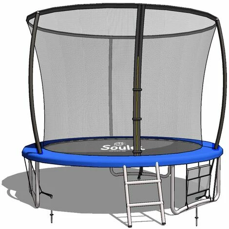 SOULET Trampoline Extérieur 2m44 Pour Enfants Avec Filet De Protection - Vert