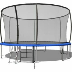 SOULET Trampoline Extérieur 4m27 Pour Enfants Et Adultes Avec Filet De Protection - Vert