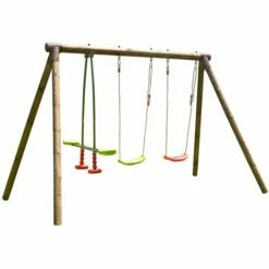 SOULET Balançoire En Bois Traité 3 Agrès Pacco