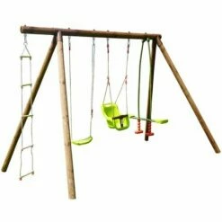 SOULET Balançoire En Bois Traité 4 Agrès Suzon