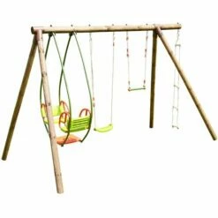 SOULET Balançoire En Bois Traité 4 Agrès Juliette