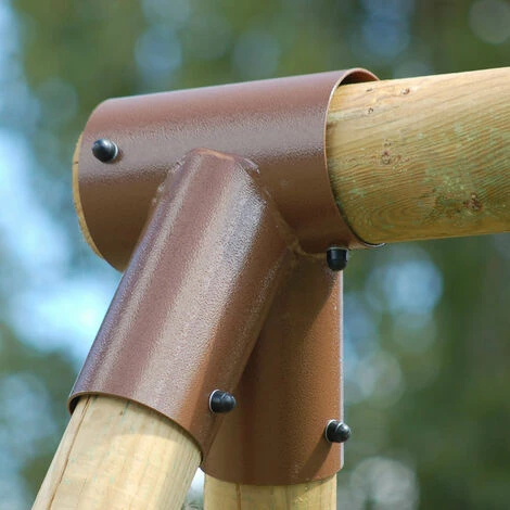 SOULET Balançoire En Bois Traité 3 Agrès Et Toboggan Figue – Image 4