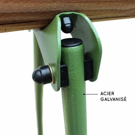 SOULET Balançoire En Bois Traité 3 Agrès Et Toboggan Figue – Image 5