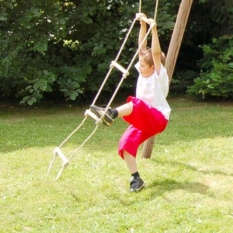 Echelle Pour Portique 5 Barreaux Bois Et Corde (agrès) - Soulet – Image 2