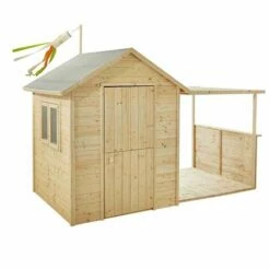 SOULET Cabane En Bois Avec Pergola Pour Enfants - Eugénie