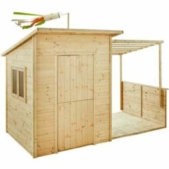 SOULET Cabane En Bois Avec Pergola Pour Enfants - Santa Barbara