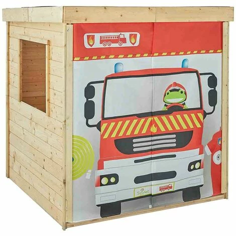 SOULET Cabane En Bois Et Tissu Pompier Pour Enfants - Firefighter – Image 5