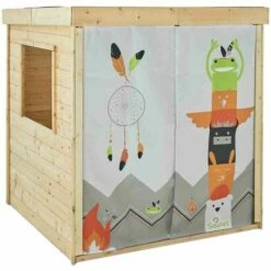 SOULET Cabane En Bois Et Tissu Pour Enfants - Indian