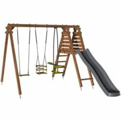 Soulet Portique TREFLE Avec Toboggan - Eco-friendly - 3 Agrès - H. 224cm